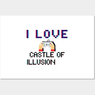 I LOVE Castle of Illusion Posters and Art